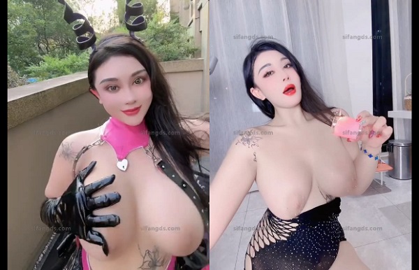 抖音 芷仪g宝 巨乳丰臀网红，阳台+浴室拍摄5V