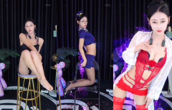 网易CC 茴香 极品美女情趣内衣换装直播热舞整活56V