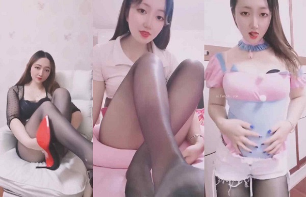 快手 媚姨 风骚熟女，丝足连体丝袜诱惑46V【362M】